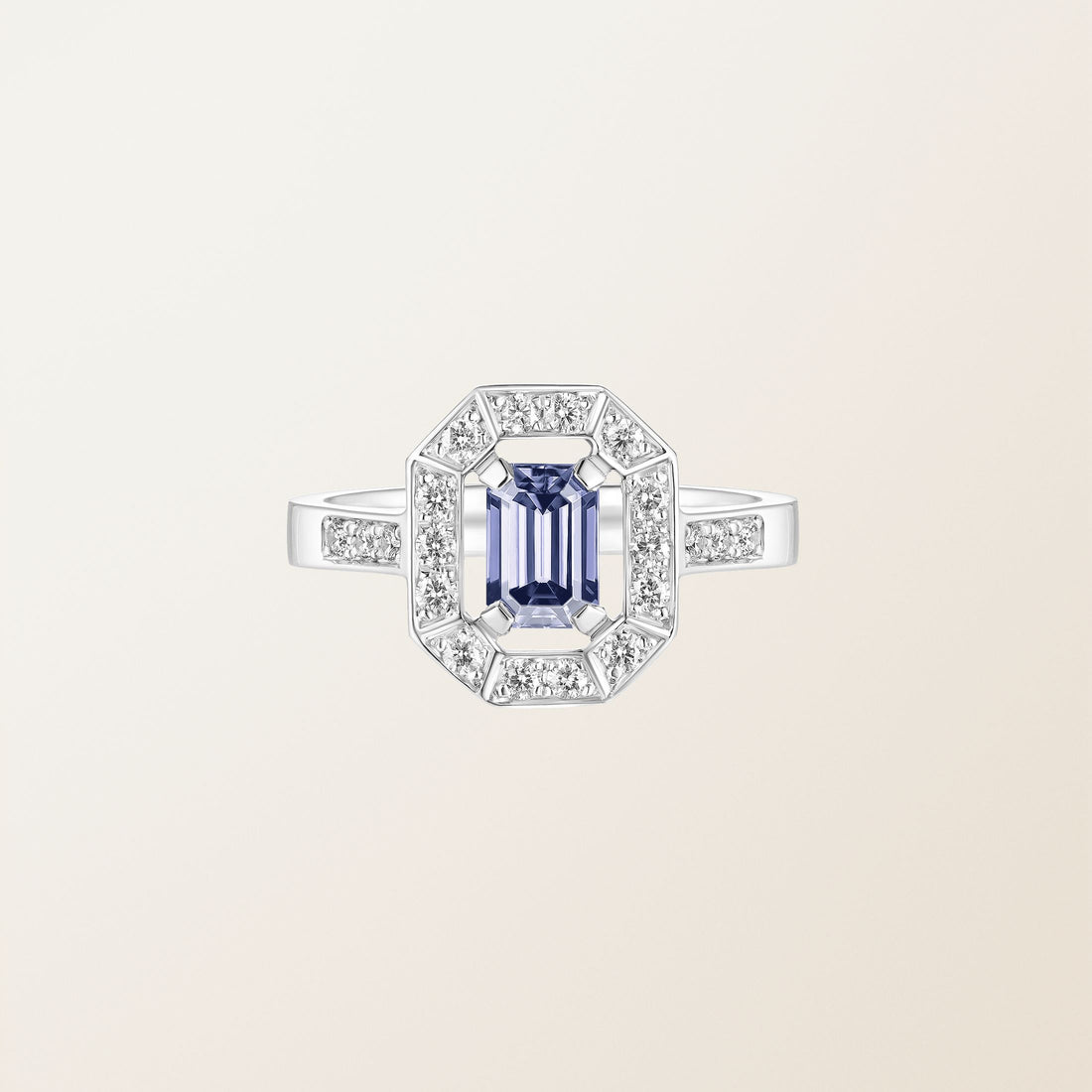Astera Emerald Halo Ring