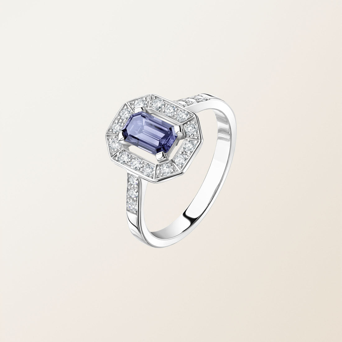Astera Emerald Halo Ring