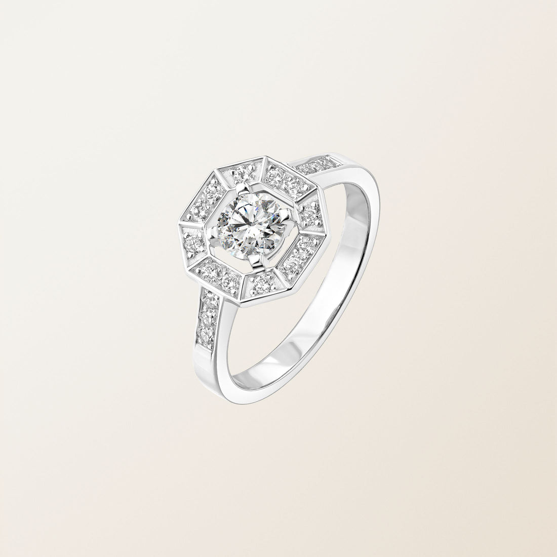 Octavia Diamond Halo Ring