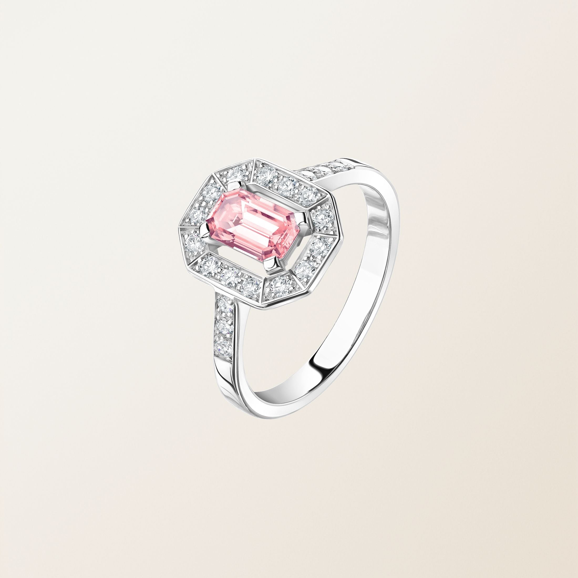 Astera Emerald Halo Ring
