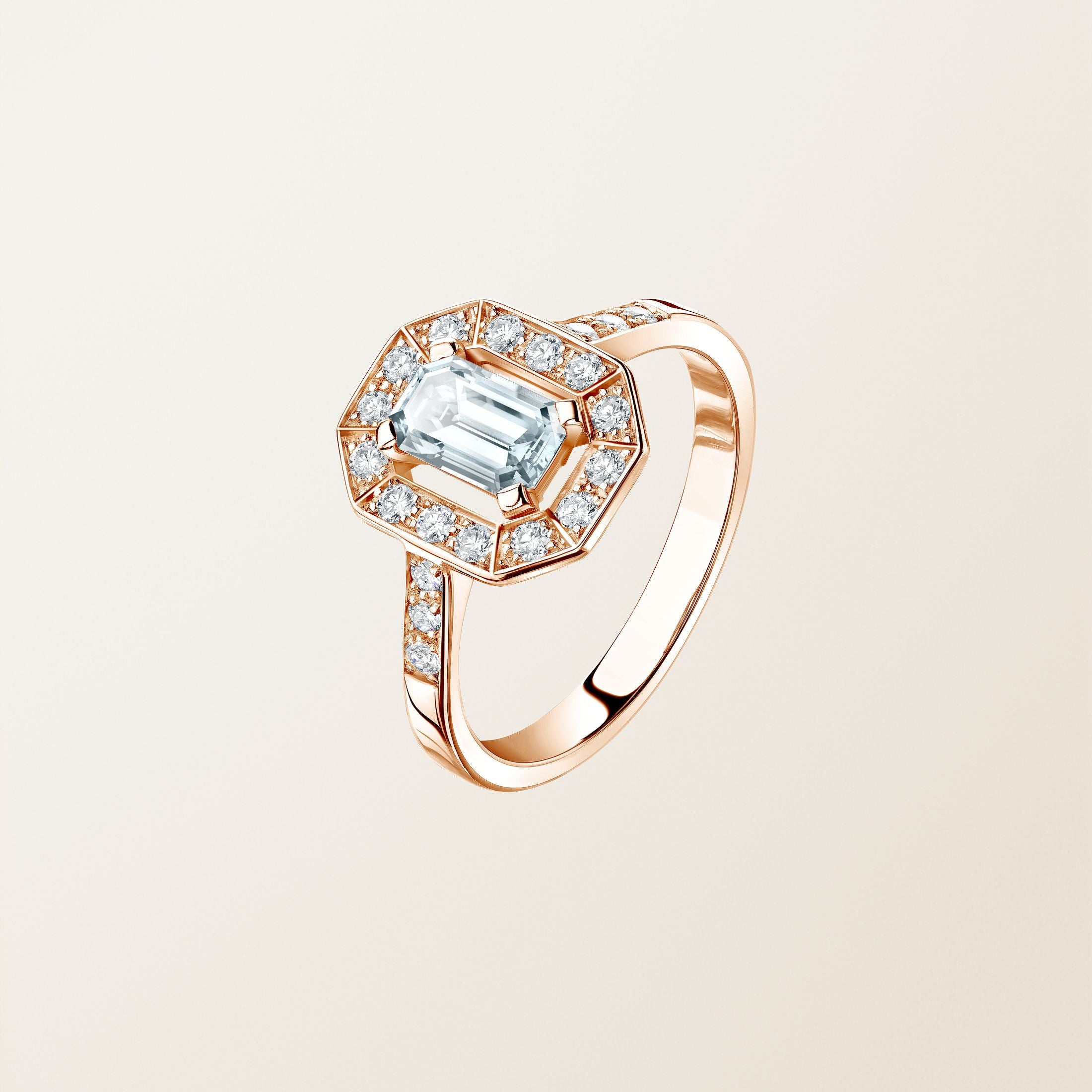 Astera Emerald Halo Ring