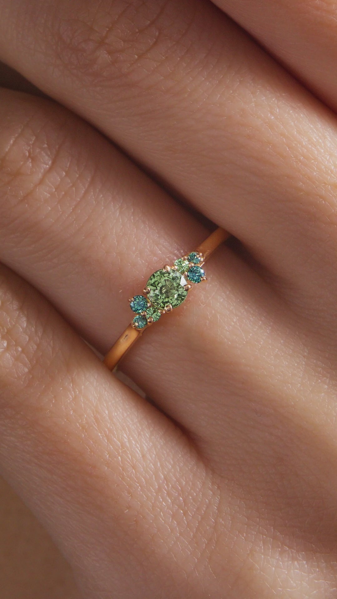 Mint Blossom Cluster Ring