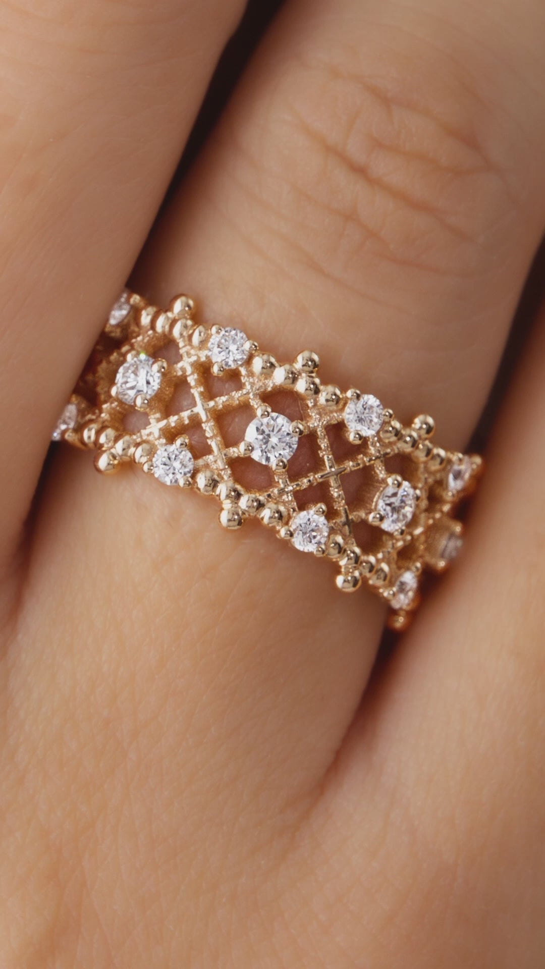 Regalia Diamond Trellis Gold Ring