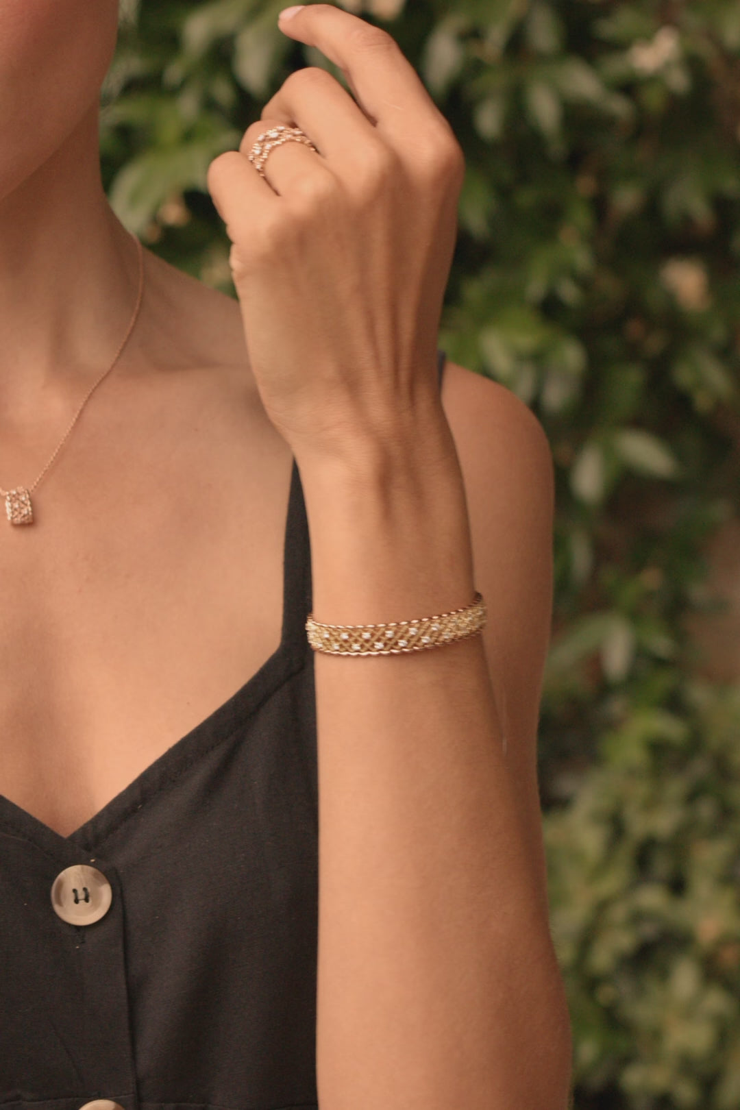 Scallop Weave Diamond Bracelet