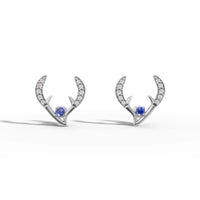 Blue Sapphire Angel Wing Earrings in Made With Pure 925 Silver